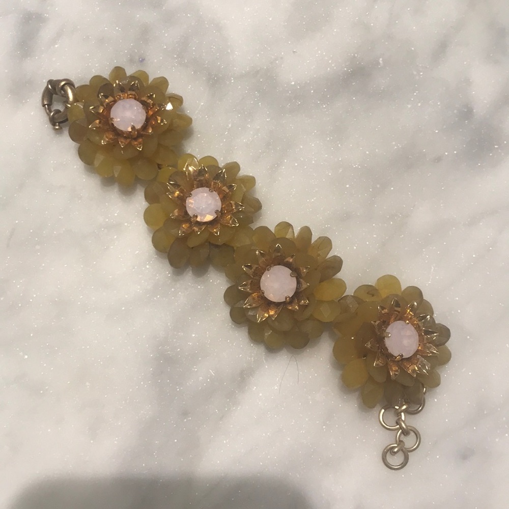 J Crew Flower Statement Bracelet - image 1